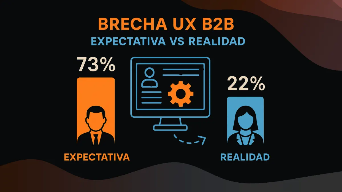 Brecha entre expectativas y realidad en personalización UX B2B - Estadísticas 2025